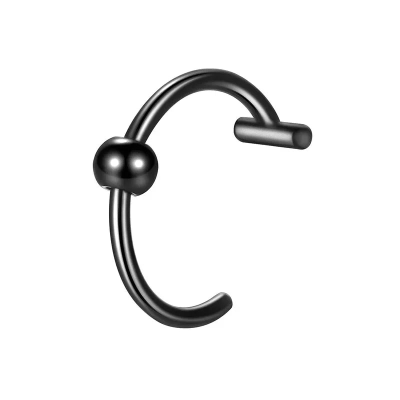 Stainless Steel Fake Nose Ring – Hoop Septum Rings, C-Clip Lip Ring, Non-Pierced Body Jewelry for Women