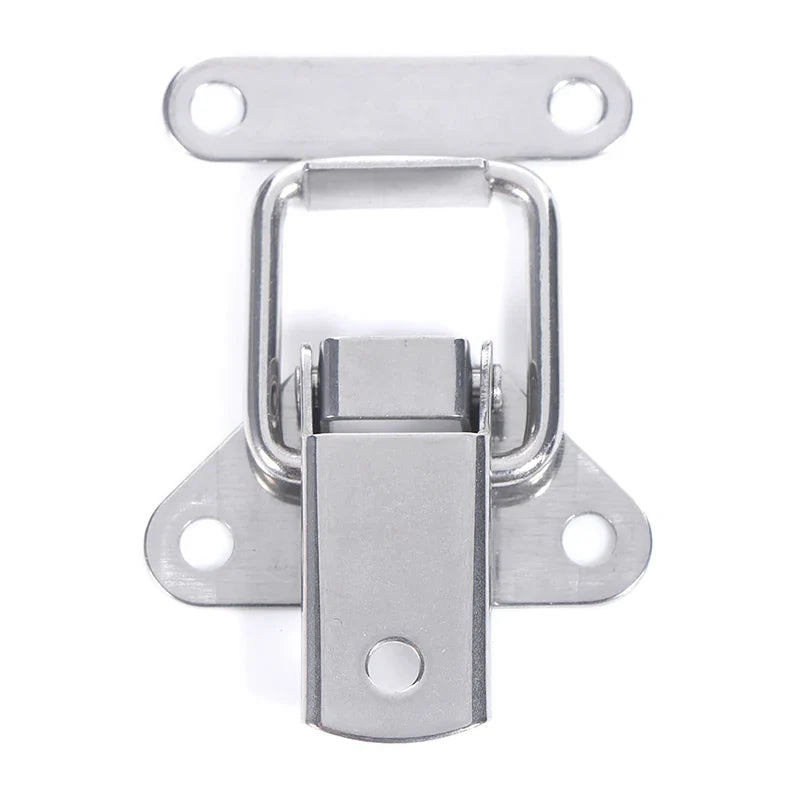 Stainless Steel 304 Locking Latch - Metal Toggle Catch Clasp with Loaded Hinges for Toolbox, Box & Furniture Hardware Accessories