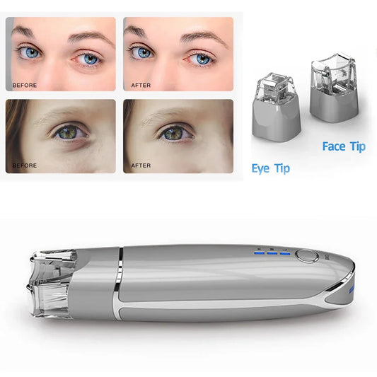Portable 2 in 1 EMS Eye & Face Vibration Massager - Dark Circle Remover & Anti-Aging Eye Wrinkle Beauty Care Tool
