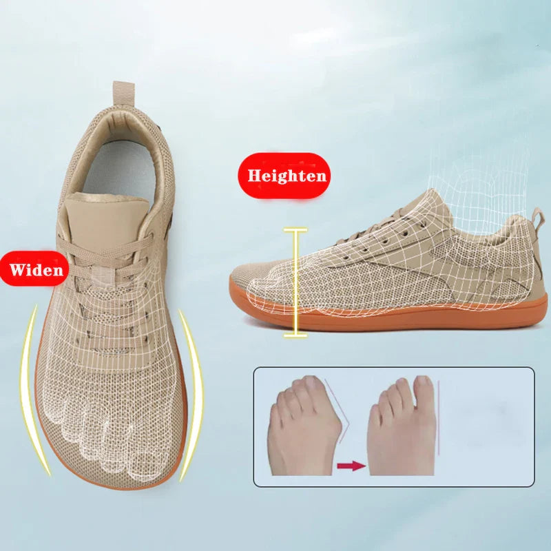 Men’s Minimalist Barefoot Walking Shoes – Breathable Wide Sports Sneakers for Gym, Office & Leisure