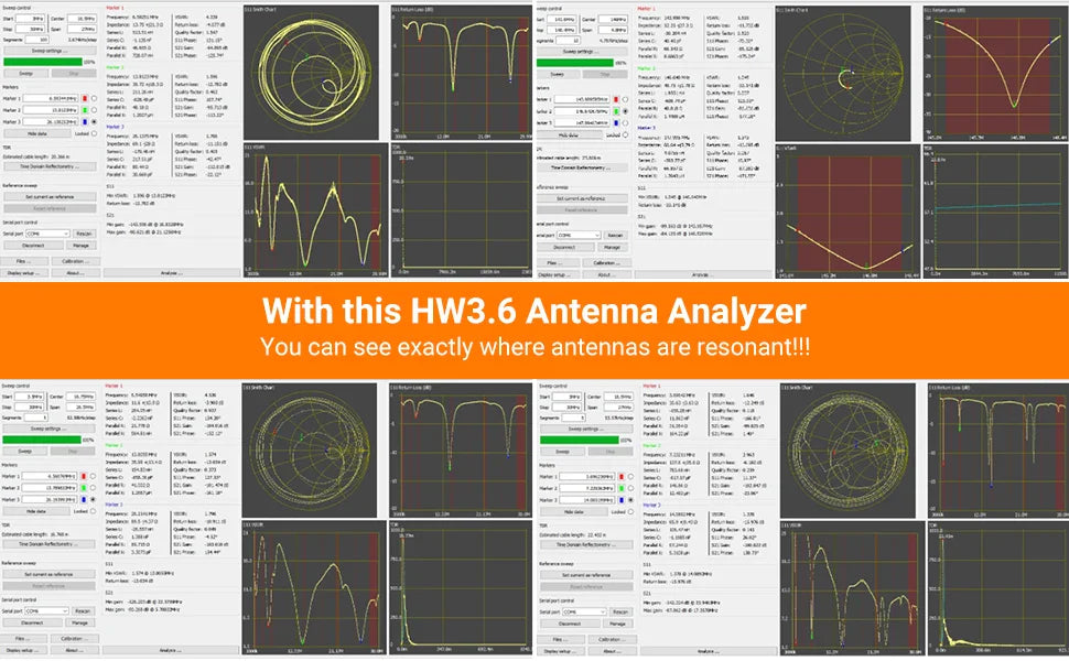 NanoVNA-H4 Spectrum Analyzer – 2.8/4" Vector Network Antenna Analyzer, 10KHz-1.5GHz, MF, HF, VHF, UHF Tuner