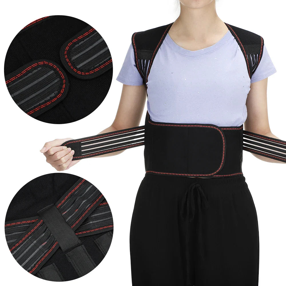 Tourmaline Magnetic Heated Vest — Self-Heating Thermal Waist Brace & Lumbar Support Corset for Posture Correction and Pain Relief
