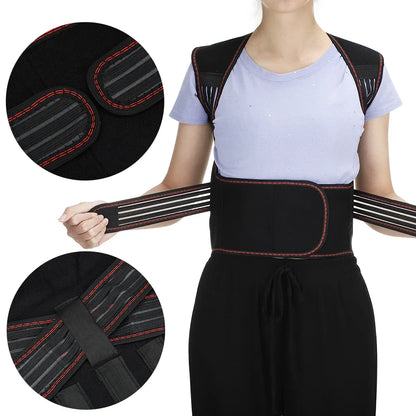 Tourmaline Magnetic Heated Vest — Self-Heating Thermal Waist Brace & Lumbar Support Corset for Posture Correction and Pain Relief