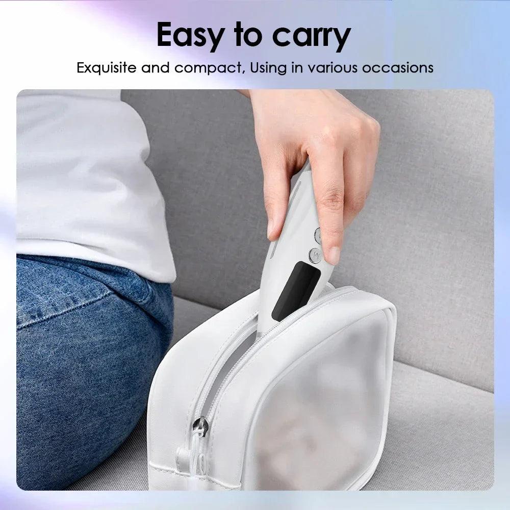Portable 7-Color LED Light Therapy Massager – Face & Neck Anti-Wrinkle Skin Tightening with 3 Adjustable Vibration Gears