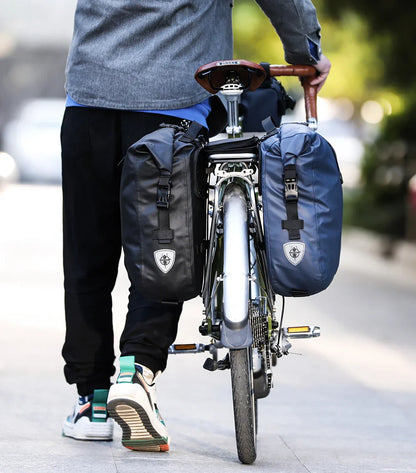 Rhinowalk 20L Bike Pannier Bag — Waterproof Rear Rack Bicycle Shoulder Backpack, Travel & Cycling Accessories