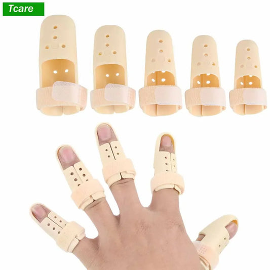Tcare Adjustable Finger Splint Brace — Finger Support Protector for Arthritis, Joint Injury & Pain Relief