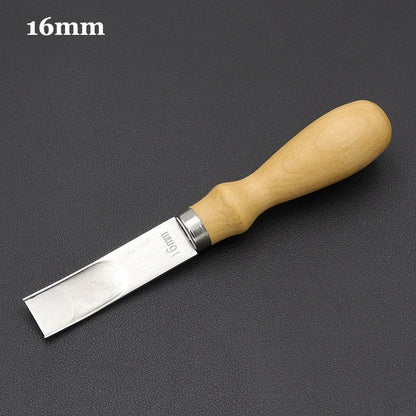 4mm-16mm Leather Edge Beveler Knife – Practical Skiving & Trimming Tool with Wood Handle for DIY Leathercraft