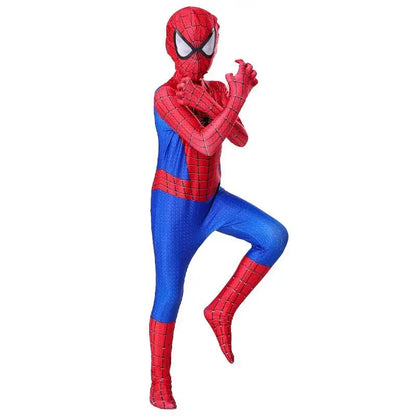 Miles Spider-Man Costume Jumpsuit — Superhero Bodysuit with Head Cover for Halloween & Cosplay Party