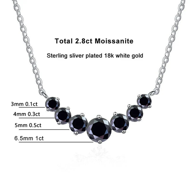 JoyceJelly Moissanite Necklace for Women - GRA Certified, 925 Sterling Silver, 18k White Gold Wedding Jewelry