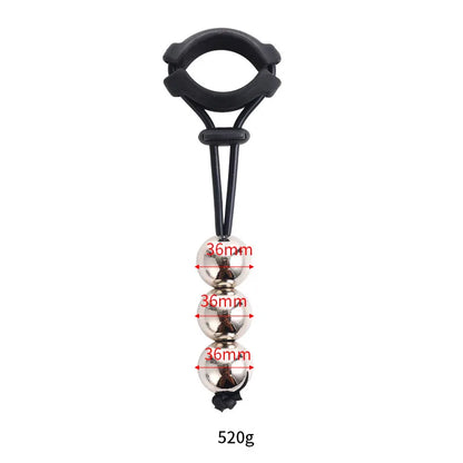 BDSM Male Penis Ring & Extender — Weight-Bearing Stretcher, Enlargement Device with Ball & Semen Lock, Adult Sex Toy for Men