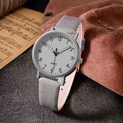 Vintage Women’s Quartz Watch – Leather Strap Wristwatch, Elegant Ladies Watch Gift