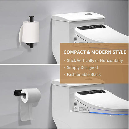 Stainless Steel Adhesive Paper Towel Holder: No-Hole Punch Kitchen & Bathroom Rack - Lengthened Storage for Toilet Roll & Towels