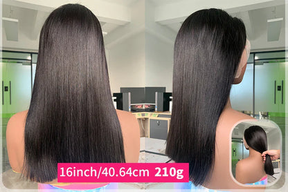 Raw Vietnamese Human Hair Lace Front Wig – 13x6 Bob, Straight Natural Black, 250% Density, 100% Human Hair