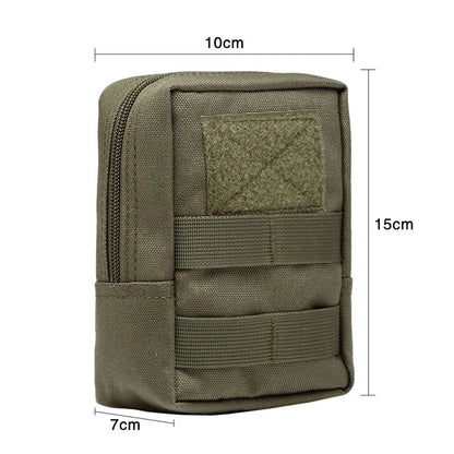 Outdoor Tactical 600D Waist Bag - Multitool MOLLE Pouch, Tool Zipper Waist Pack, Durable Belt Pouch for Hunting Accessories
