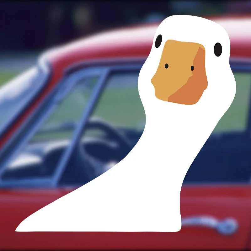 Car Safety Caution Decal - Cute Doubtful Duck with Question Mark for Auto & Truck Windows