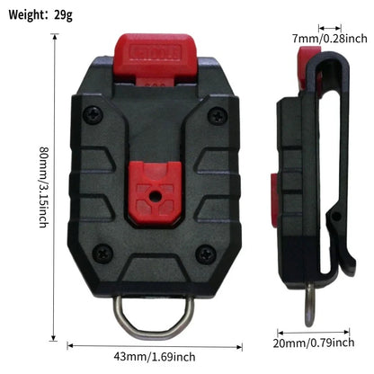 Universal Tape Measure Belt Clip – Quick-Hanging Holder for Tajima, Milwaukee & Digital Laser Measuring Tools, Durable Construction Tool Accessory