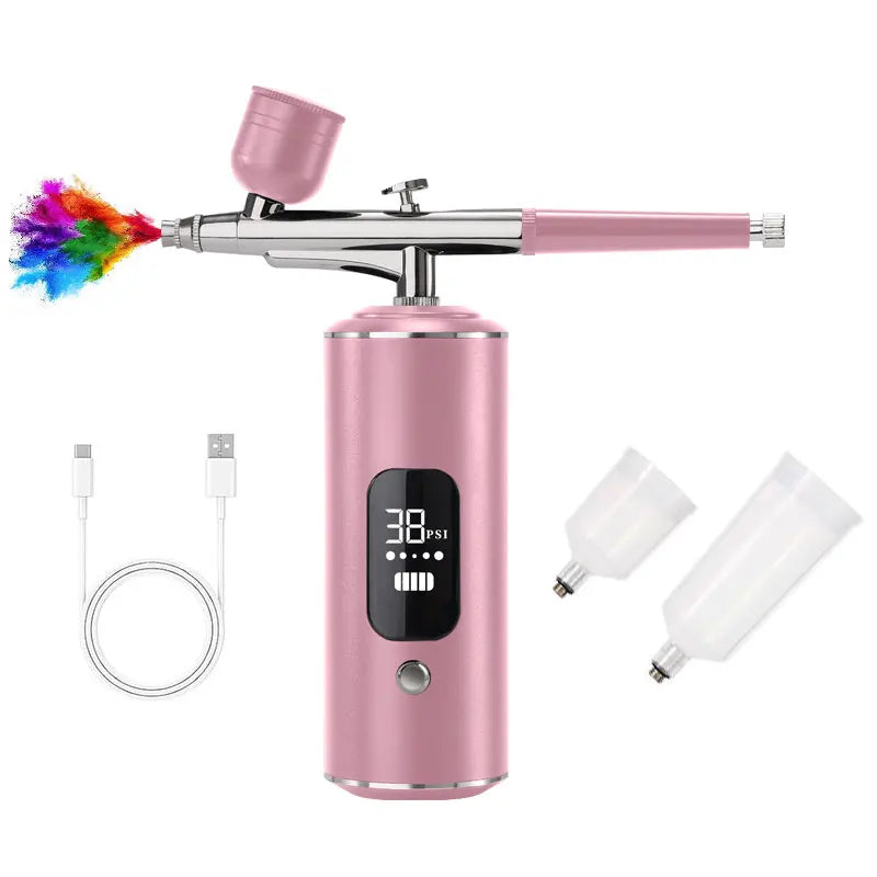 Portable Air Brush with Compressor – Airbrush Pen for Cake Decorating, Crafts & Art Painting