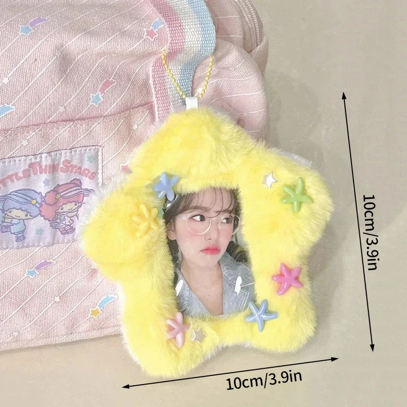 Cute Plush Photo Card Holder - Kpop Idol Bus Card Protector & Picture Album Case