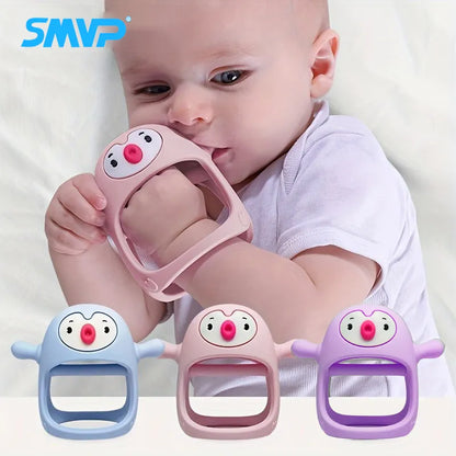 Silicone Teething Toys : Never-Drop Design for Babies - Hand Teether Pacifiers & Breastfeeding Aid