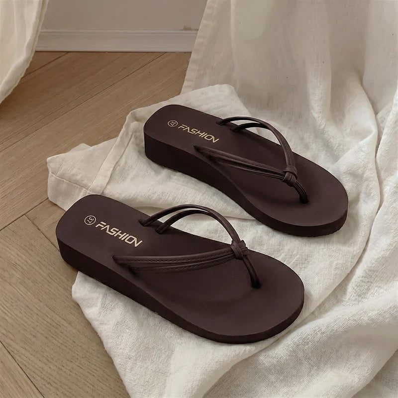 Women’s EVA Wedge Flip Flops - Lightweight Platform Beach Sandals for Summer 2026