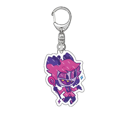 Hazbin Hotel Anime Keychain – Alastor Acrylic Figure Backpack Pendant for Fans & Gifts