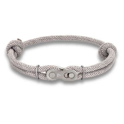 MKENDN Men’s Punk Bicycle Chain Rope Bracelet — Adjustable Nautical / Mountain Bike Magic Buckle