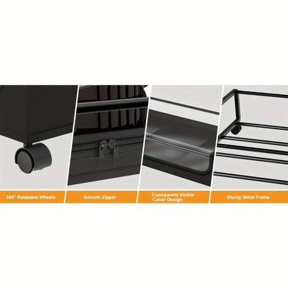 Underbed Storage Lockers with Wheels & Lids – Space-Saving Pull-Out Containers for Shoes & Clothes, Ideal for Dorm Bedrooms