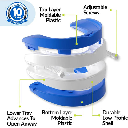 Adjustable Anti-Snoring Mouth Guard – Night Mouthpiece for Bruxism and Sleep Aid Snoring Relief