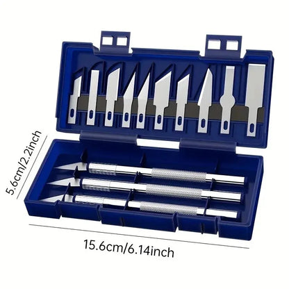13PCS Metal Carving Knife Set – Precision Art Pen Cutter Tools for Paper Cutting, DIY Craft & Detail Repair Work