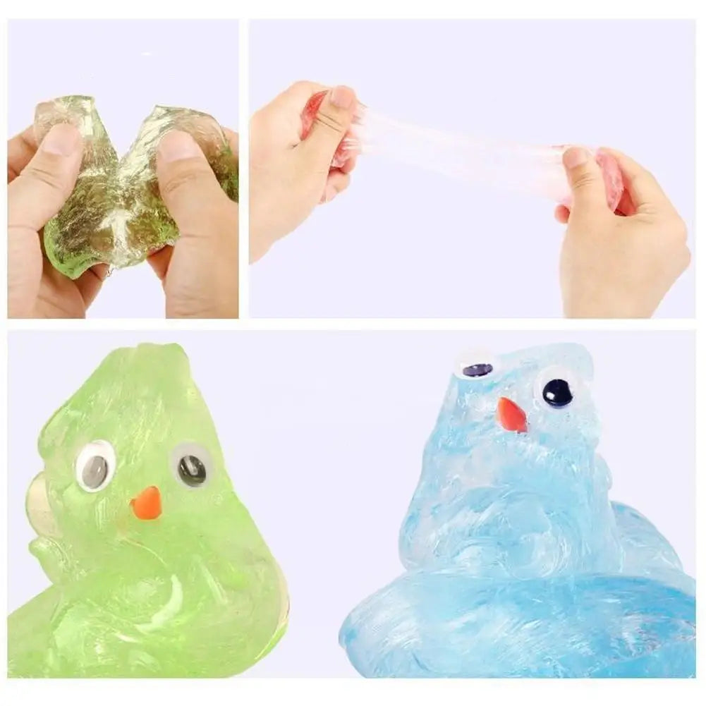 Colorful Non-Newtonian Liquid Stress Relief Toy – Transparent Elastic Decompression Modeling Compound, Non-Toxic Creative Craft Sensory Toy