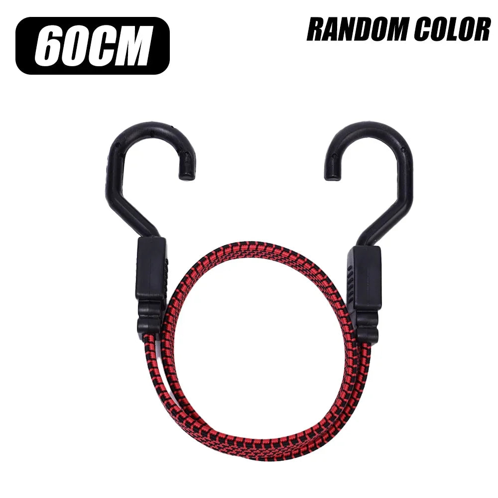Elastic Rubber Luggage Rope with Hooks – Adjustable Strap for Bikes, Roof Racks, and Car Accessories