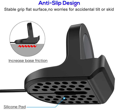 Silicone Charger Dock Holder — Samsung Galaxy Watch Ultra 47mm & Galaxy Watch 7/6/5/5 Pro Stand with USB Cable