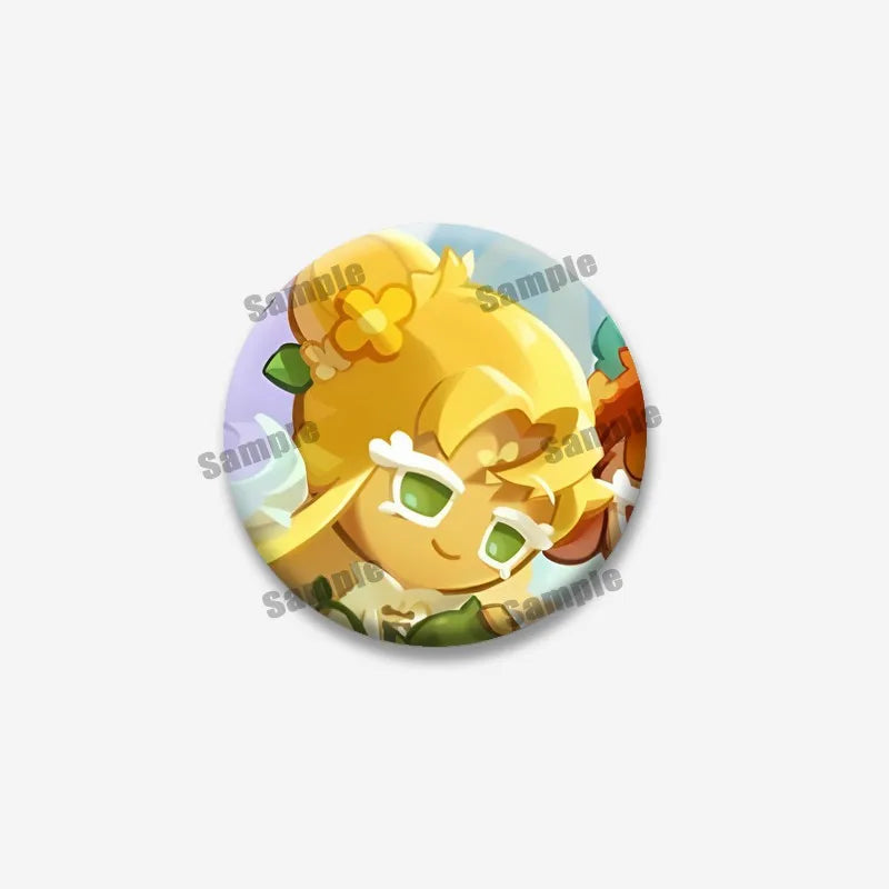 Cookie Run Kingdom Shadow & Milk Button Brooch – Cute Cartoon Enamel Pin for Bags, Clothing & DIY Accessories