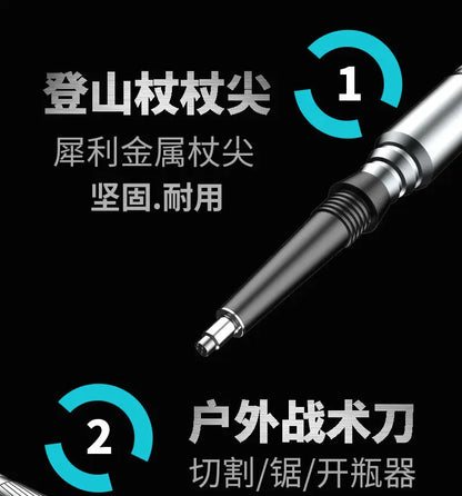 Folding Multifunctional Hiking Poles – Ultralight Telescopic Trekking Poles for Outdoor Camping & Tactical Use
