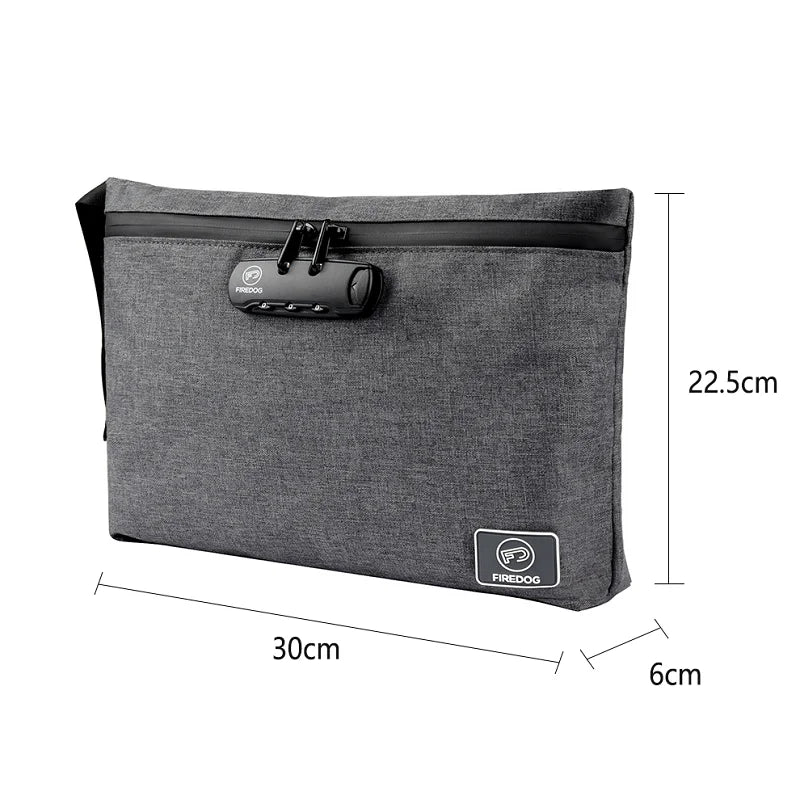 Travel Storage Bag with Password Lock – Waterproof Anti-Odor Safe Handbag for Files, Cards, and Smoking Pipe Storage