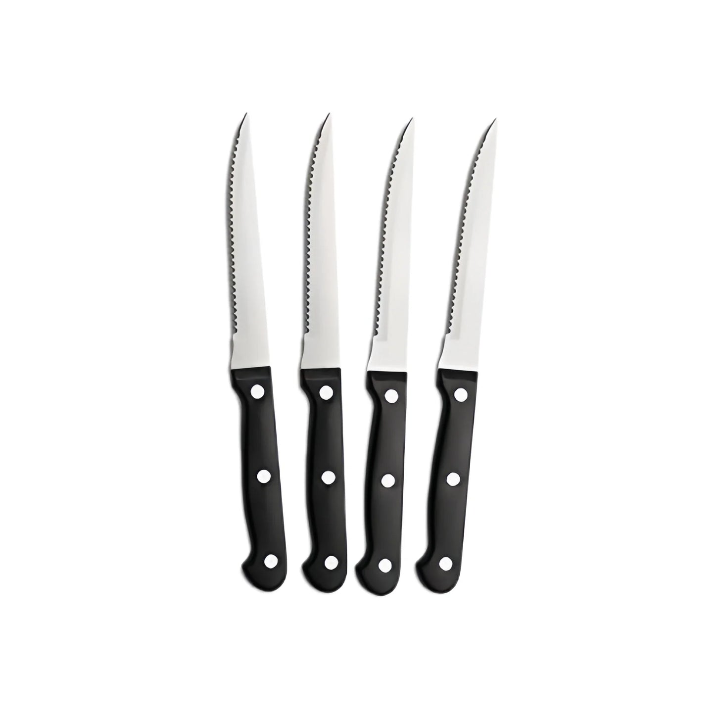 1/4/6/8/12-Pc Steak Knife Set – Full Tang Serrated Stainless Steel Knives for Beef, Bread & Restaurant Table Dinner Use