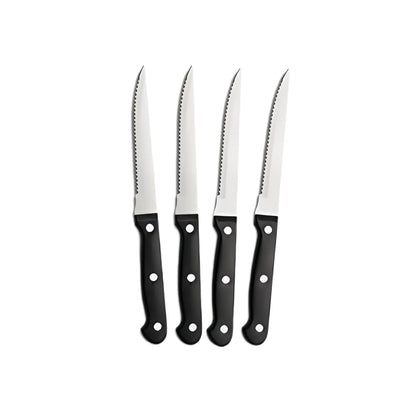 1/4/6/8/12-Pc Steak Knife Set – Full Tang Serrated Stainless Steel Knives for Beef, Bread & Restaurant Table Dinner Use