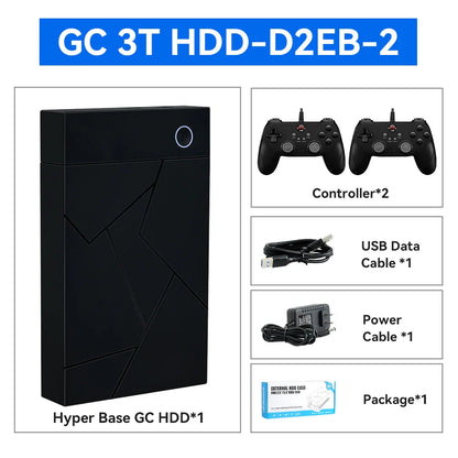 3TB Portable Gaming HDD – 17,300+ AAA/3D/Retro Games for PS4/PS3/PS2/Switch/Wii with LaunchBox/Retrobat/Playnite