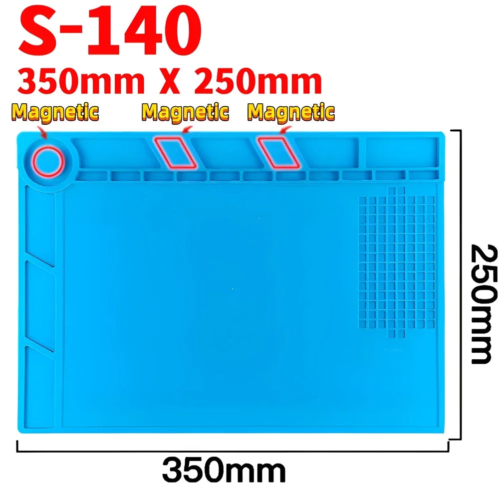 ESD Heat-Resistant Soldering Mat – Magnetic Silicone Work Pad for BGA Repair and Heat Insulation