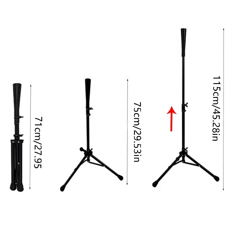 Adjustable Baseball Batting Tee – Portable Foldable Tripod Stand for Hitting Practice, Kids & Adults