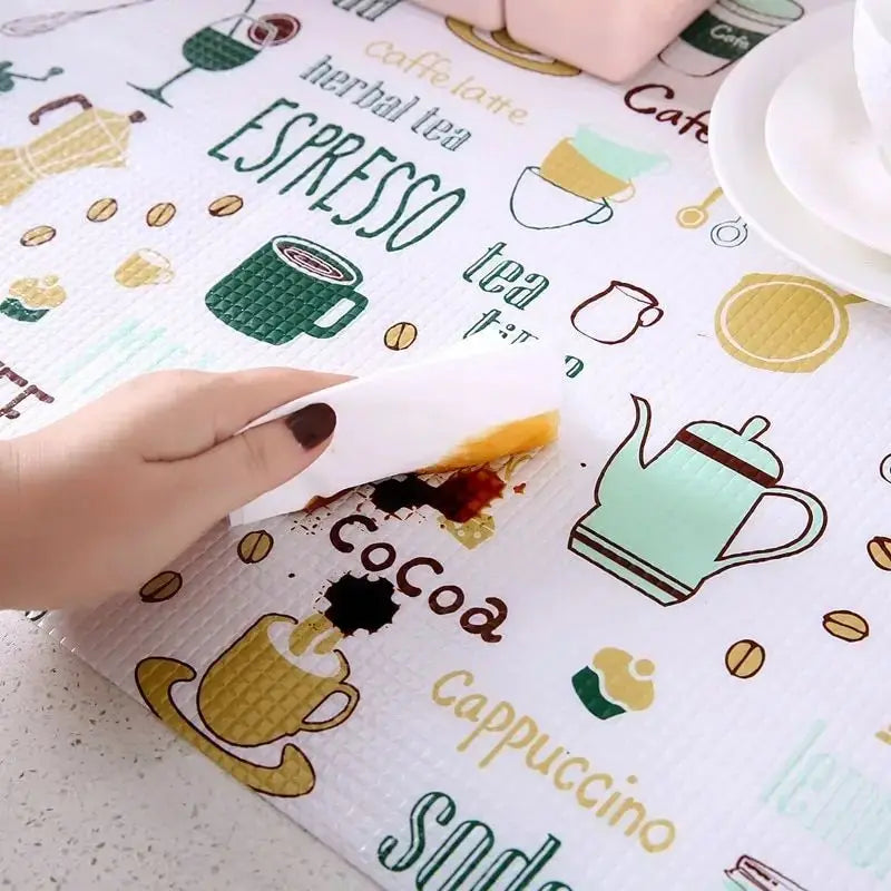Waterproof Cartoon Kitchen Shelf Liners – Thickened Oil-Resistant Cabinet Drawer Mats