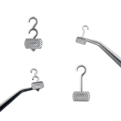 50Pcs Orthodontic Crimpable Hooks Set – Bondable Sliding Long & Short Dental Archwire Bracket Hooks Multi-Function Kit