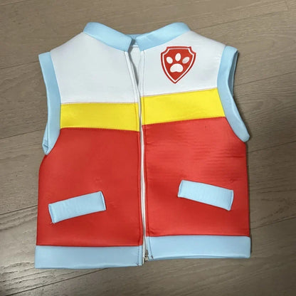Chase Cosplay Vest Costume - Kids’ Halloween Party Role-Play Outfit