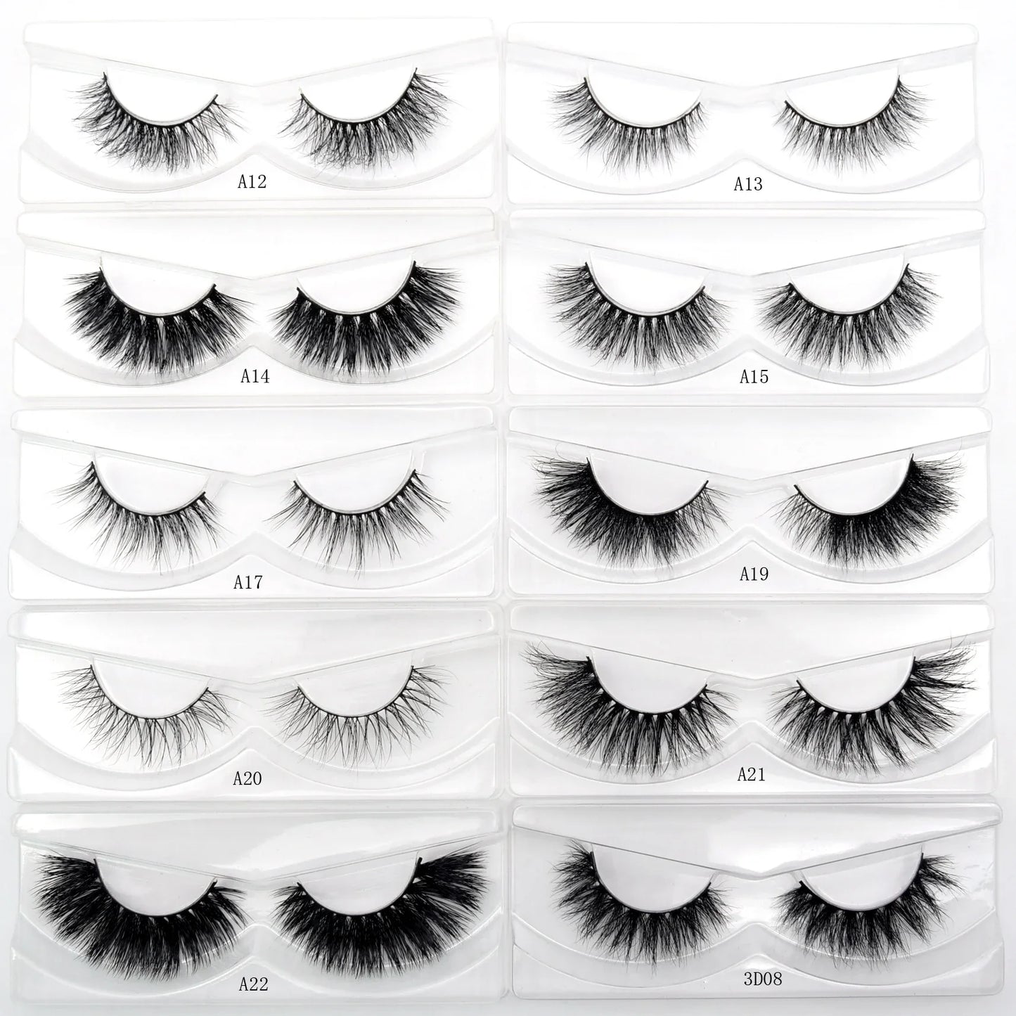 Visofree 3D Mink Eyelashes – 30/40/100 Pairs Handmade Full Strip Lashes with Tray, Cruelty-Free False Lashes for Makeup