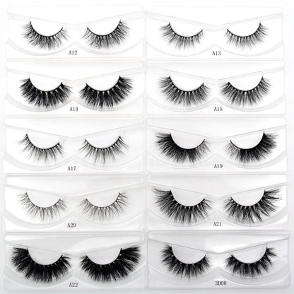 Visofree 3D Mink Eyelashes – 30/40/100 Pairs Handmade Full Strip Lashes with Tray, Cruelty-Free False Lashes for Makeup