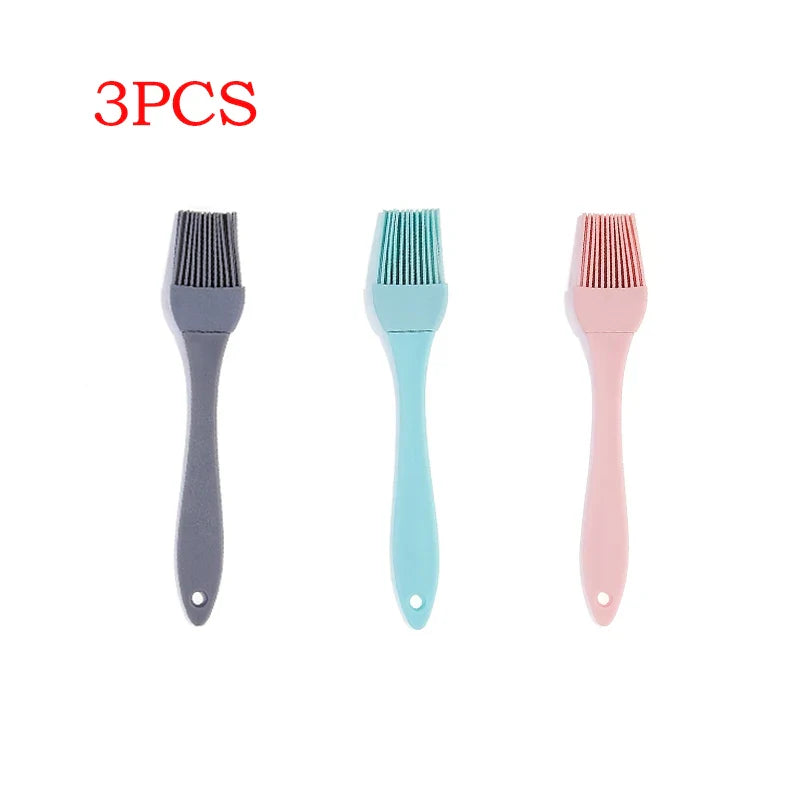Food Grade Silicone Oil Brush Set (1/3PCS) – BBQ & Kitchen Sauce Brush for Baking, Pancakes & Barbecue Cooking Tools