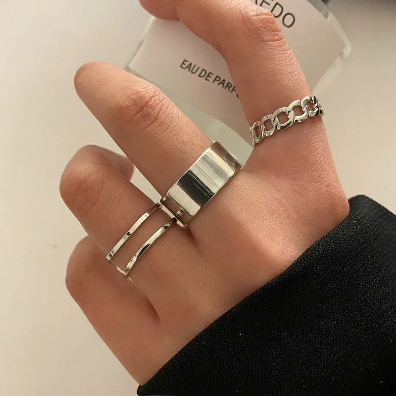Women’s Silver Crystal Ring Set – Cubic Zirconia Moon, Arrow, Flower & Heart Wedding Fashion Jewelry