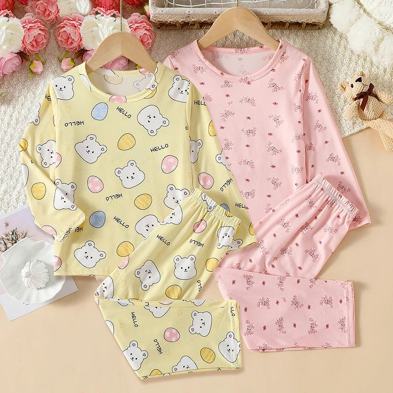 Kids' 2-Piece Summer Outfit Set - Cute Short Sleeve Top and Shorts for Boys & Girls