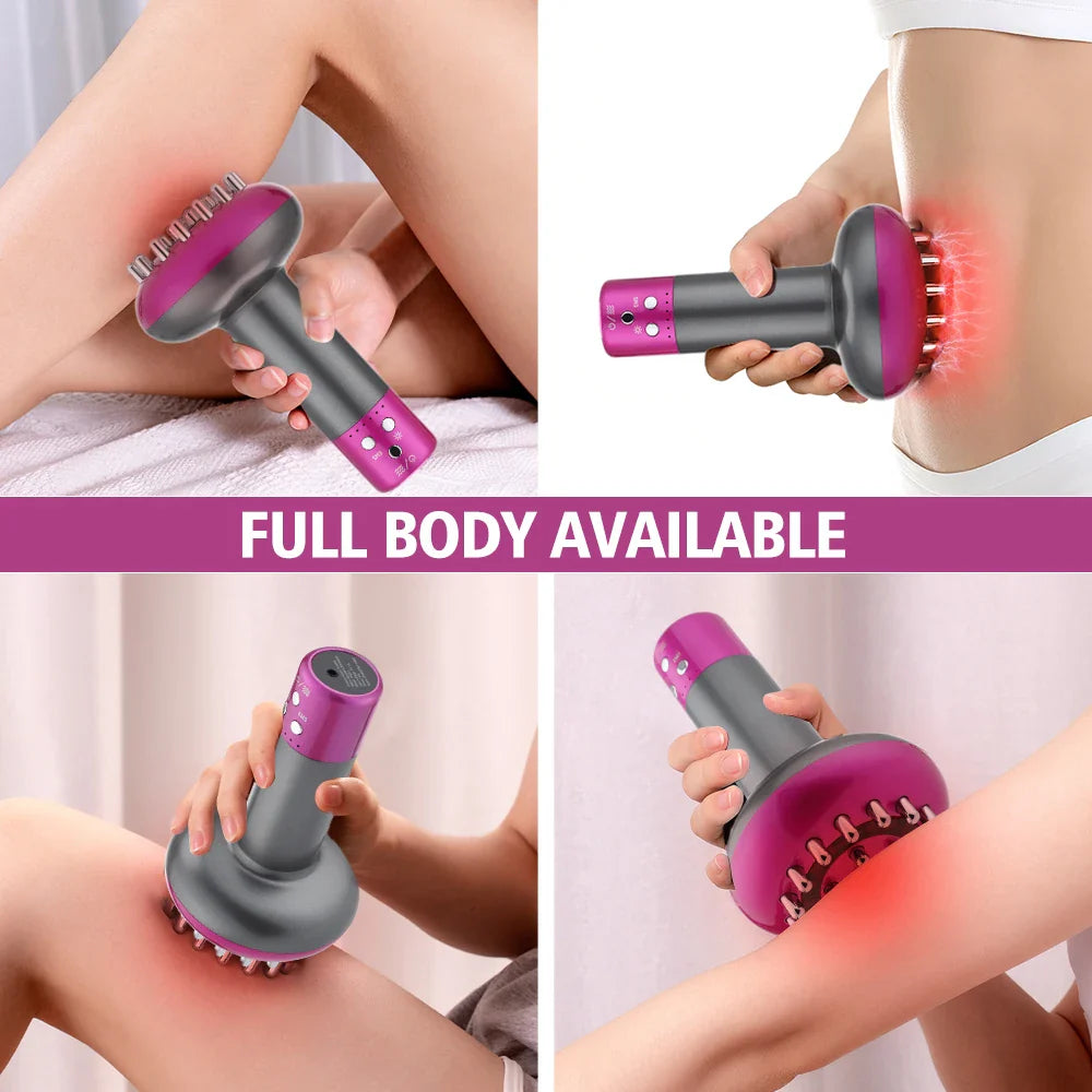 Rechargeable Gua Sha Massager – Body Shaping & Heating Scraping Brush for Lymphatic Detox, Meridian Dredging & Fat Burning