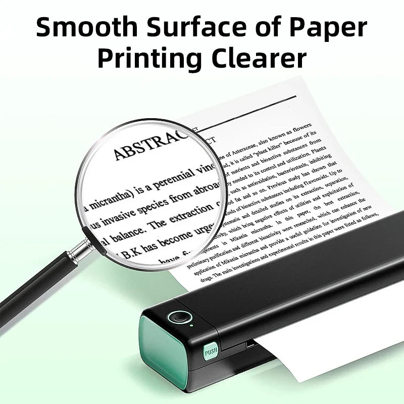 A4 Thermal Printing Paper - 200 Sheets Portable Printer Paper Roll-Free Foldable Paper 210x298mm